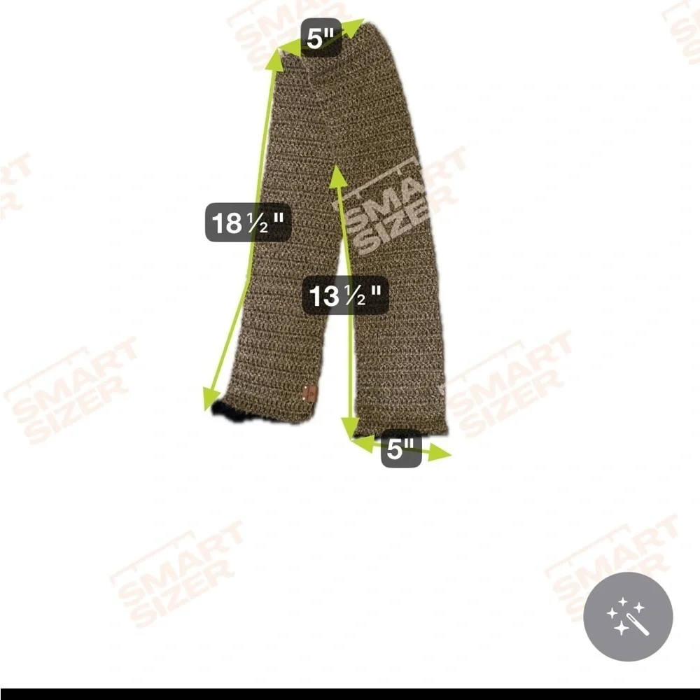 NWT Crochet Brown Scarf with Faux Fur Black Trim, Perfect Winter Wear, Warm Cozy